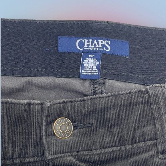 CHAPS Women’s 10 Petite Dark Gray Corduroy Jeans - Picture 4 of 4